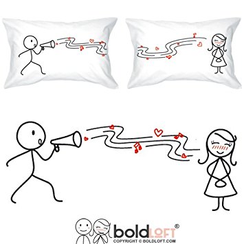 BOLDLOFT You’re So Beautiful Couple Pillowcases- Romantic Gifts for Her, Cotton Anniversary Gifts, Fiance Gifts for Her, Gifts for Couples, Dating Gifts for Her, Girlfriend Presents, Wife Presents