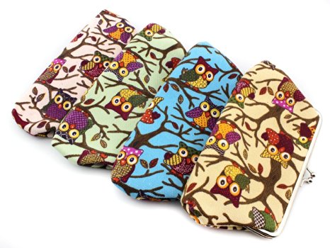 Fashion Women Owl Small Hasp Coin Purse Wallet Clutch Bag (Colors May Vary)