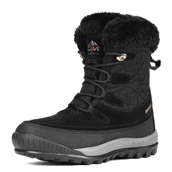 NORTIV 8 Women's A0052 Insulated Waterproof Construction Hiking Winter Snow Boots