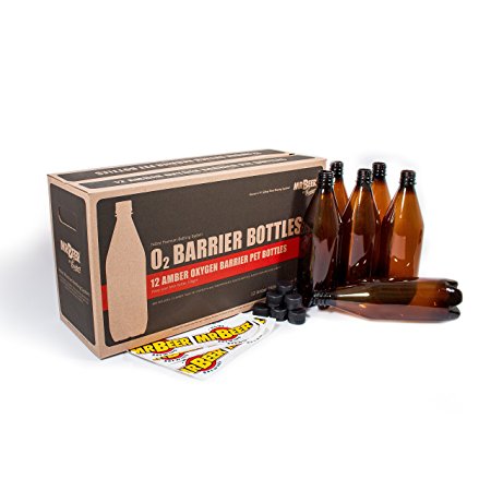 Mr. Beer Deluxe Oxygen Barrier Homebrewing 2 Gallon Beer Bottling Set, 740ml