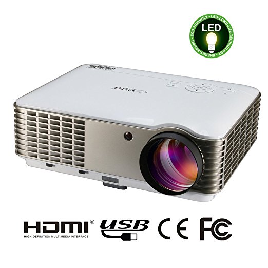 EUG 88 Hd Home Projector 1080p 3d Cinema Theater Led Lcd Multimedia Projectors Movie Game Outdoor VGA SD Audio HDMI USB TV Port for Home Entertainment Portable