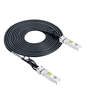 10Gtek for Ubiquiti SFP  Direct Attach Copper Cable, 10Gb/s SFP  DAC Twinax Cable, Passive, 5-Meter…