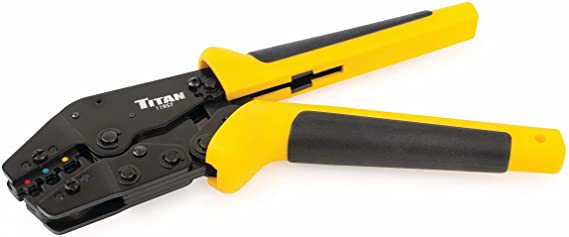 Titan 11957 Offset Ratcheting Wire Terminal Crimpers