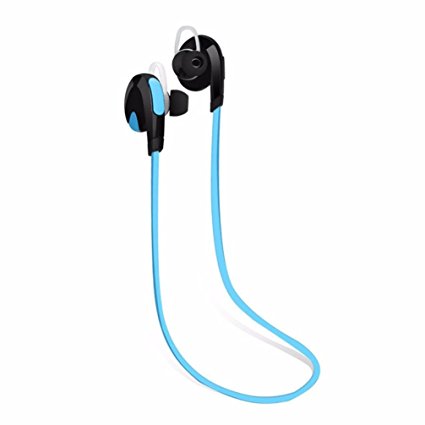 Matoen(TM)Bluetooth Wireless Handfree Headset Stereo Headphone Earphone Sport Universal (Blue)