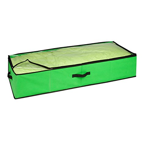 Honey-Can-Do SFT-03501 Under The Bed Non-Woven Storage Organizer Bag, 42 by 18-Inch, Green