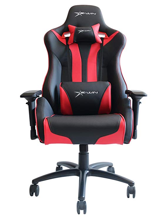 [Large Size]E-WIN Gaming Chair 450 LB Racing Style Computer Chair 4D Armrest With Headrest and Lumbar Support Ergonomic Designs