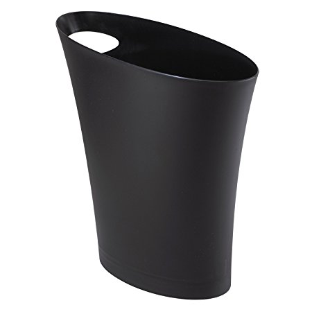 Umbra Skinny Polypropylene Waste Can, Black