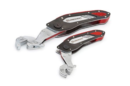 Crescent CFW2 2 Piece Folding Flip and Grip Ratcheting Wrench, Silver/Black/Red