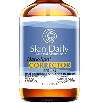 Skin Daily Dark Spot Facial Serum - With Hyaluronic Acid, Witch Hazel, Salicylic Acid, Retinol (1%), Glycolic Acid - 1 oz …