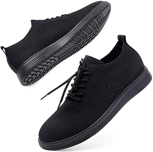 L-RUN Mens Mesh Sneakers Lightweight Breathable Walking Shoes Knit Sneaker Casual