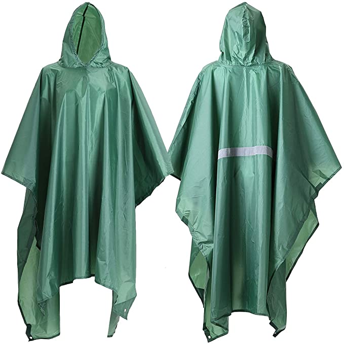JTENG Rain Poncho, Waterproof Raincoat with Hoods for Concerts,Camping,Hiking,Cycling