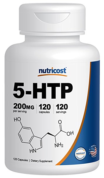 Nutricost 5-HTP 200mg, 120 Veggie Capsules (5-Hydroxytryptophan) - Gluten Free & Non-GMO