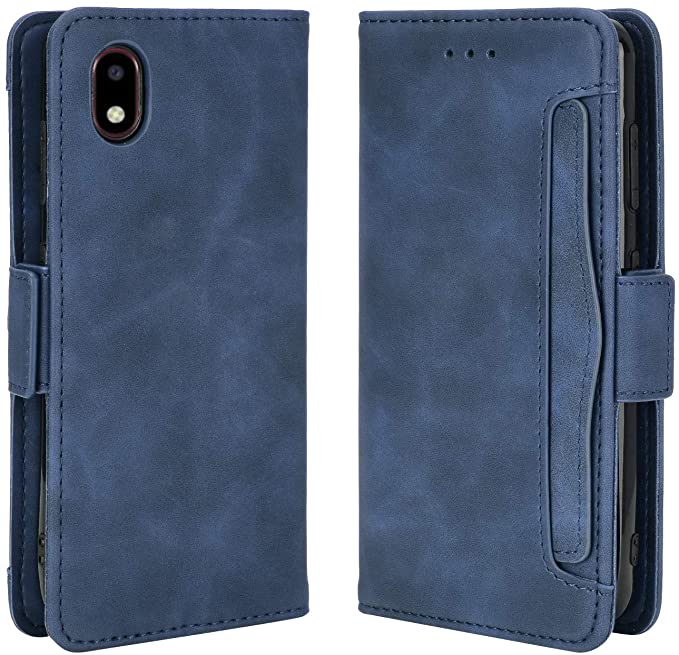 Ranyi ZTE Avid 579 Case, ZTE Blade A3 2020 Case, Premium Leather Wallet Case with 5 Credit Card Holder Slots Kickstand Feature Flip Folio Magnetic Wallet Protecive Case for ZTE Avid 579 -Blue