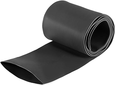 uxcell Heat Shrink Tubing, 2"(50mm) Dia 80mm Flat Width 2:1 Ratio Shrinkable Tube Cable Sleeve 1m - Black