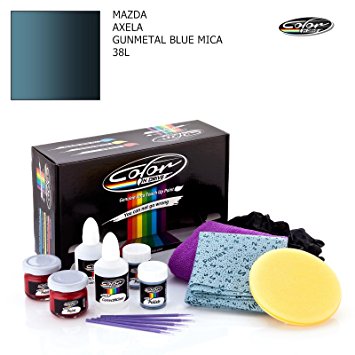 MAZDA AXELA / GUNMETAL BLUE MICA - 38L / COLOR N DRIVE TOUCH UP PAINT SYSTEM FOR PAINT CHIPS AND SCRATCHES / BASIC PACK