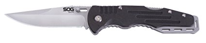 SOG Salute Folding Knife FF10-CP - Bead Blasted 3.625" Blade, G10 Handle, Stainless Steel Liners