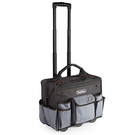 VonHaus Rolling Tool Bag – Heavy Duty Roller Storage – Large Capacity – Telescopic Handle & Durable Wheels – Strong Material