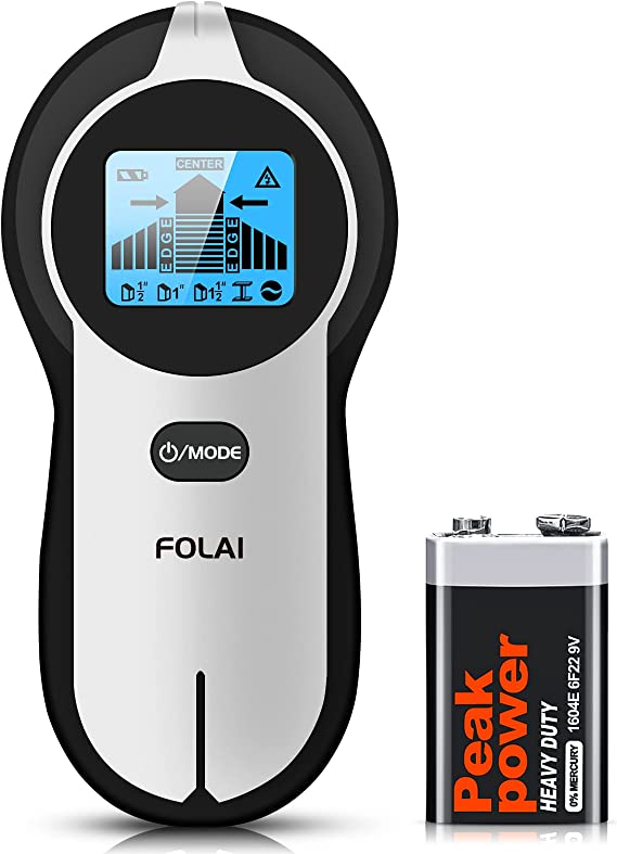 FOLAI New Stud Finder Wall Scanner - 5 in 1/Electronic Stud Sensor/with Buzzer and LCD Display/for Wood AC Wire Metal Studs Joist Detection