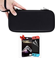 Nintendo Switch Case Travel Carrying Case for Nintendo Switch with 8 Built-in Game Card Holders   Screen Protector for Nintendo Switch