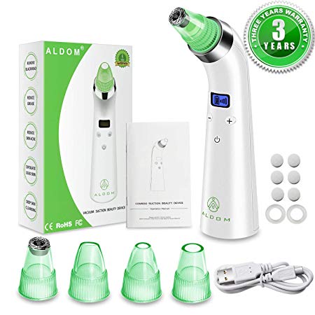 Blackhead Remover Vacuum - Electric Pore Vacuum Cleaner Blackhead Extractor Tool Device Comedo Removal Suction Microdermabrasion Machine Beauty Device with LED Display for Facial Skin Treatment