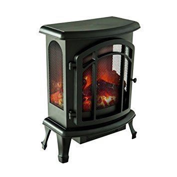 FLAME&SHADE Electric Fireplace Stove Heater, Portable Free Standing Fireplace Space Heater with Remote, W18.5" x H24"