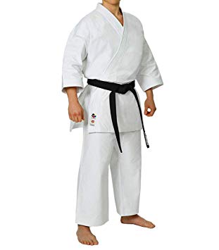 Seishin Premium Adult Karate Gi Uniform Men – White WKF Approved Black