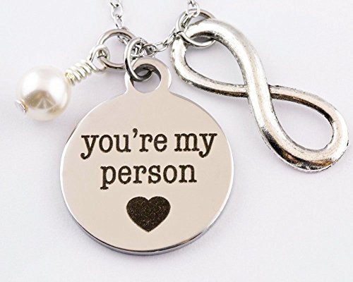 3/4" You're My Person Charm Necklace | Best Friend Gift | Stainless Steel