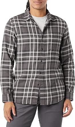 Amazon Essentials Men's Slim-Fit Long-Sleeve Plaid Flannel Shirt (Limited Edition Discontinued Colors