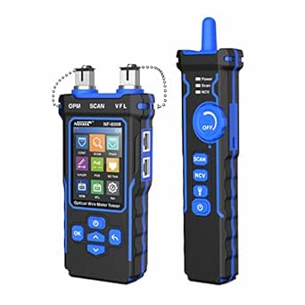 Network Cable Tester, CAT5 CAT6 Ethernet Cable Multimeter with Optical Power Meter VFL, IP Scanner TDR RJ11 RJ45/PoE Tester/CAT5 CAT6/length Measurement Telephone line Trace Meter with Headset