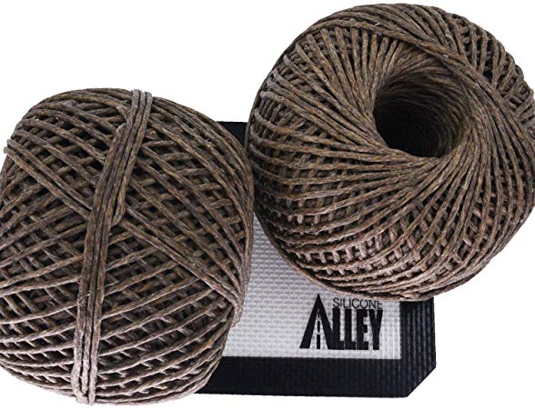 Hemp Wick [600 Feet] with Natural Beeswax Coating | 100% Organic | 2mm Thick for Longer Life / 300ft (2) + 5" x 4" Non Stick Mat (1)