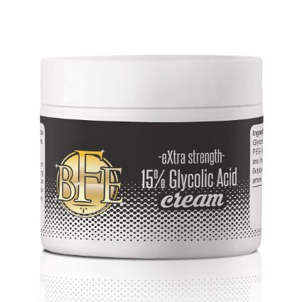 Glycolic Acid 15 Anti-Wrinkle Cream- Extra strength Alpha Hydroxy Acid enhanced with Green Tea Extract that improves your complexion as it safely and aggressively smoothes out fine lines and wrinkles
