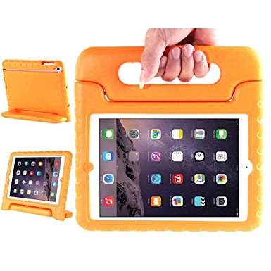 iPad Air Case, TabPow [Kids Case] - [Shockproof][Drop Protection][Heavy Duty] Kids Children EVA Case Cover with Carrying Handle Stand For Apple iPad Air / iPad 5th Generation, Orang