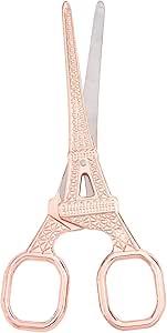 SUNNYCLUE 5.5Inch Sewing Scissors Vintage Stainless Steel European Tower Scissors for Fabric & Paper Cutting Craft Threading Household Daily Use Cross-Stitch, Rose Gold