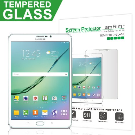 amFilm Galaxy Tab S2 80 Tempered Glass Screen Protector 033mm 25D Rounded Edge for Samsung Galaxy Tab S2 80 8 inch WiFi LTE 20151-Pack Lifetime Warranty