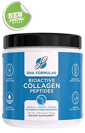 DNA Formulas Patented Bioactive Collagen Peptides | Grass-Fed, Paleo Keto Whole30 Friendly, Non-GMO | Hydrolyzed Protein Peptide for Maximum Absorption