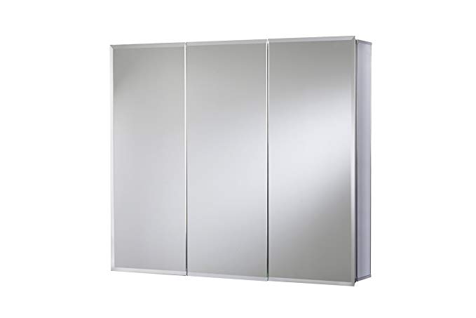 Croydex Kennett 26-Inch x 36-Inch Triple Door Tri-View Cabinet with Hang 'N' Lock Fitting System