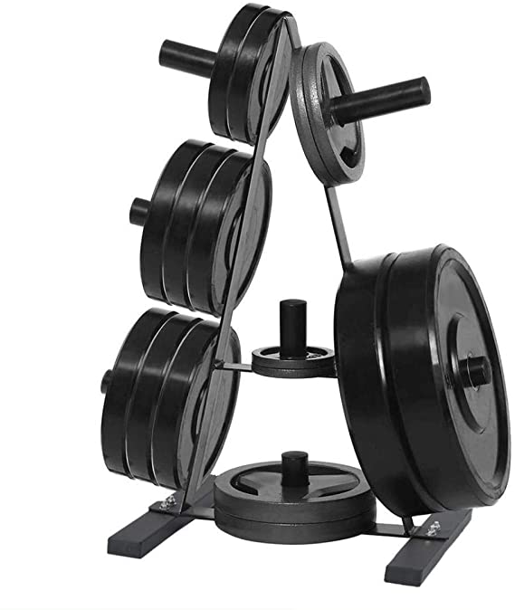 2 inch Weight Plate Tree, A Frame Weight Plate Rack for Bumper Plates Free Weight Stand, Olympic Weight Organizer Storage Stand for Home Gym Workout, Holds Up to 400 lbs
