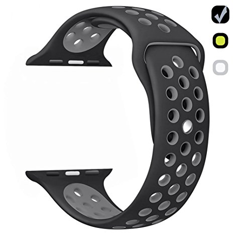 Ferdery Soft Silicone Band Replacement Bracelet Sport Wrist Strap for all Apple Watch Nike , Series 1,2, Sport, Edtion