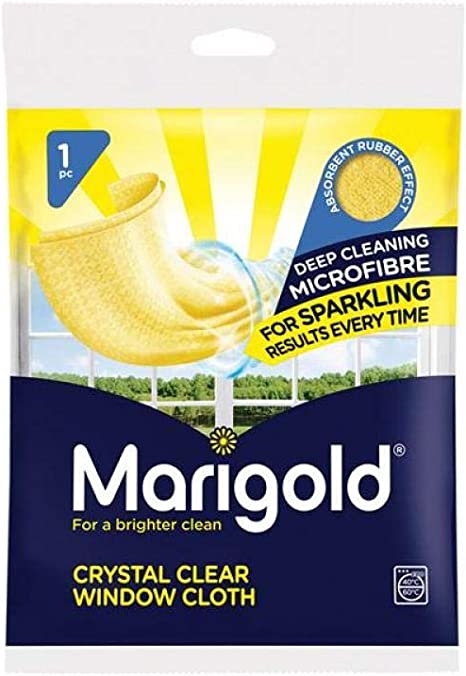 Marigold 162678 Crystal Clear Window Cloth, Yellow