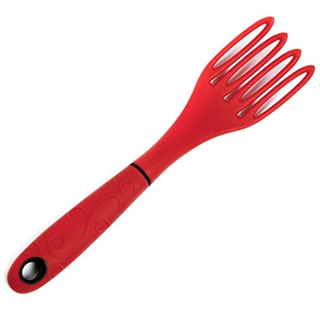 Norpro Grip EZ Fiskie Red Santoprene Combination Fork and Whisk