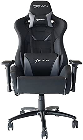 Ewin Chair Flash XL Serise Ergonomic Office Computer Gaming Chair with Pillows-FLB (Black/Gray