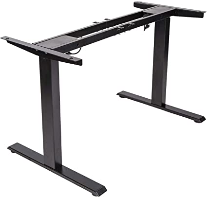 TOPSKY Dual-Motor Electric Adjustable Standing Computer Desk for Home and Office (Black)