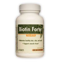 Biotin Forte with Zinc, 60 Tabs (Pack of 2)