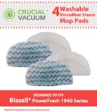 4 Bissell PowerFresh Steam Mop Pads Fits All PowerFresh 1940 Series Models including 19402 19404 19408 1940A 1940Q 1940T Part  5938 and 203-2633 Designed and Engineered by Crucial Vacuum