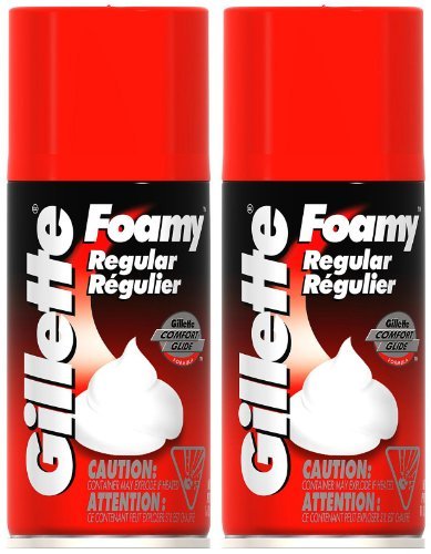 Gillette Foamy Shaving Cream, Regular - 11 oz - 2 pk