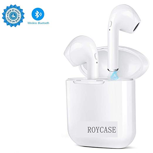 roycase Wireless Bluetooth Earbuds Sports Headphone with Charging Box / anti-sweat noise canceling microphone / Stereo headset for All smartphones