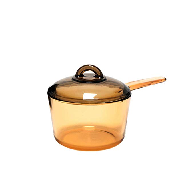 Luminarc Amberline Blooming Heat-resistant Glass Cooking Saucepan Pot 1.5L (Slight imperfection on handle)