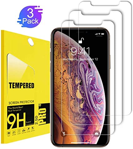 IPhone X Screen Protector (3-Pack), OLINKIT Tempered Ballistic Glass Screen Protector Compatible iPhone X/iPhone 10 2017 [Case Friendly] [Easy Install] [3D Touch] [Ultra Clear] [Shatter Proof]