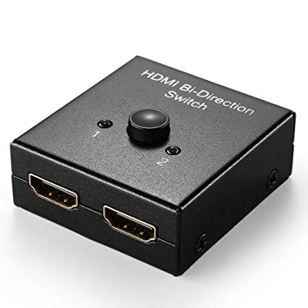 TNP HDMI Switch 4K - Bi-Directional HDMI (1x2 or 2x1) Video Audio Switcher Selector Box Supports Ultra HD UHD 4Kx2K Full HD 1080P 3D HDCP Passthrough