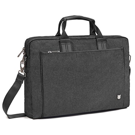 Evecase City 15 - 15.6 inch Laptop Briefcase Messenger Bag, Professional Water Resistant Business Laptop Shoulder bag for Apple ASUS Acer Samsung Dell Lenovo Chromebook Ultrabook and More - Coal Gray